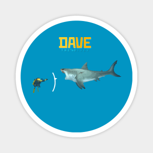 DAVE the diver- Great White Shark Magnet